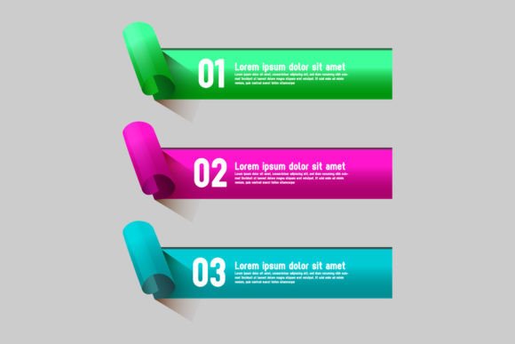 Roll Paper Color Labels: Vibrant Banner Design Assets